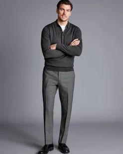 Smart Pants|Grey Pants<Charles Tyrwhitt Smart Italian Luxury Pants - Grey
