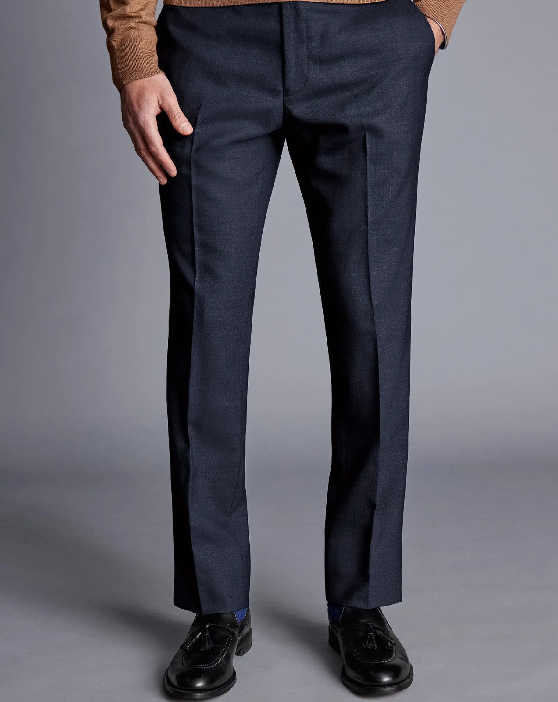 Smart Pants|Blue Pants<Charles Tyrwhitt Smart Italian Luxury Pants - Ink Blue