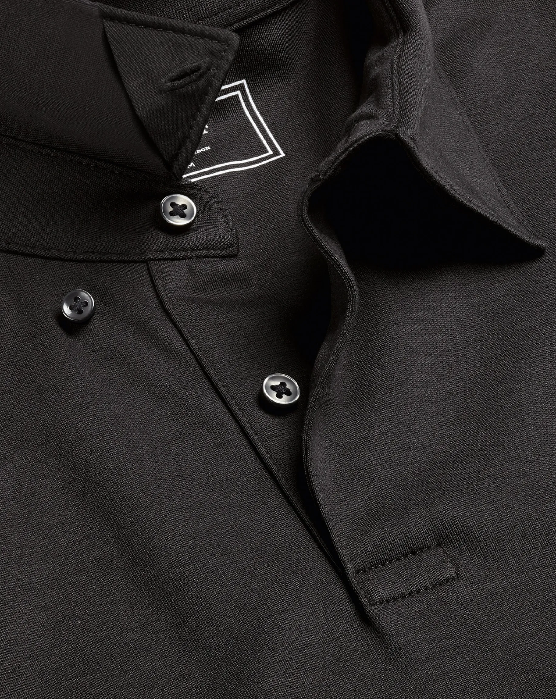 Smart polos|Black<Charles Tyrwhitt Smart Jersey Polo - Black