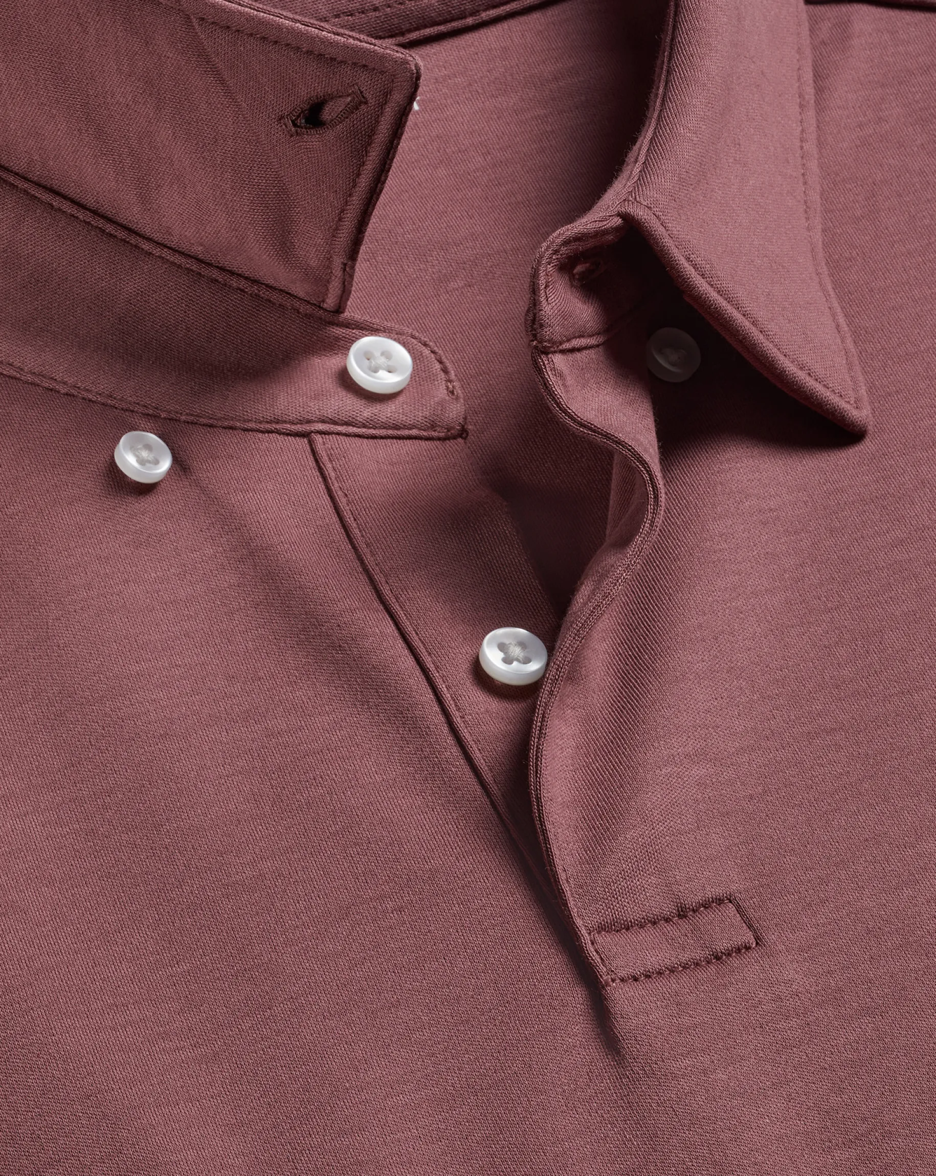 Pink Shirts|Short Sleeve polos<Charles Tyrwhitt Smart Jersey Polo - Claret Pink