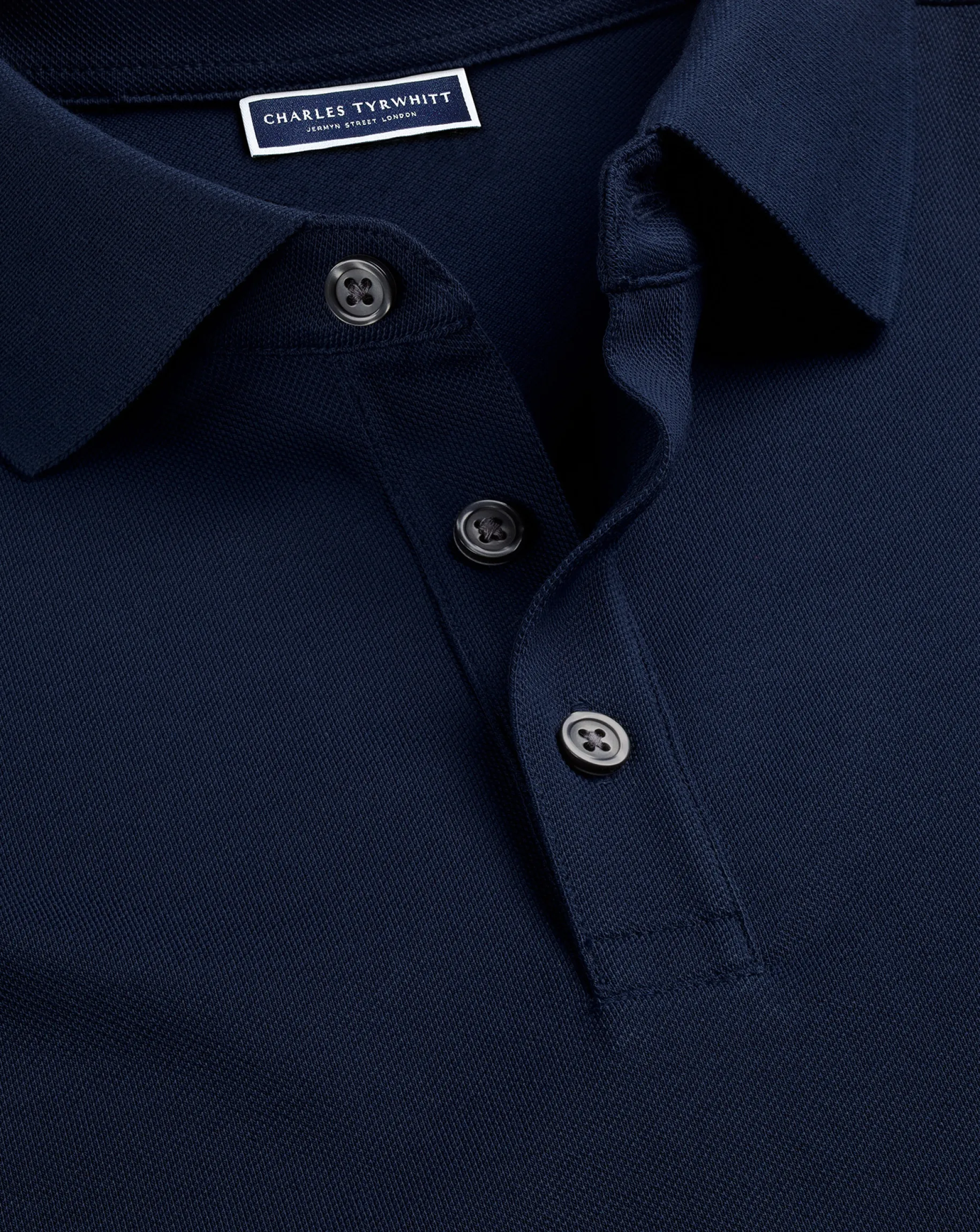 Blue Shirts|Smart polos<Charles Tyrwhitt Smart Jersey Polo - Navy