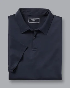 Blue Shirts|Smart polos<Charles Tyrwhitt Smart Jersey Polo - Navy