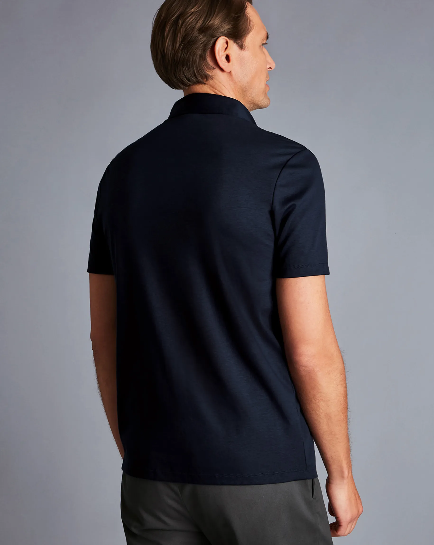 Blue Shirts|Smart polos<Charles Tyrwhitt Smart Jersey Polo - Navy