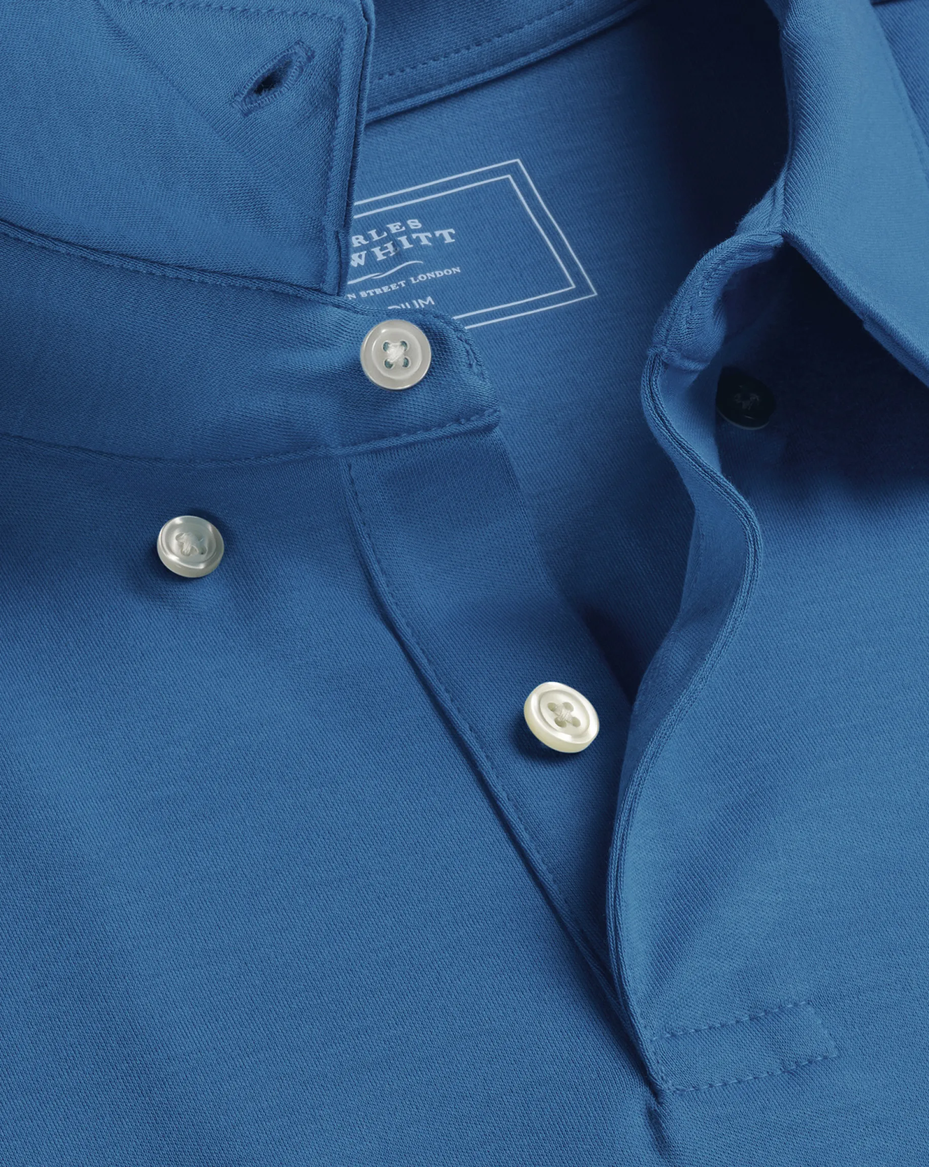 Shirt Sale|Polos<Charles Tyrwhitt Smart Jersey Polo - Ocean Blue