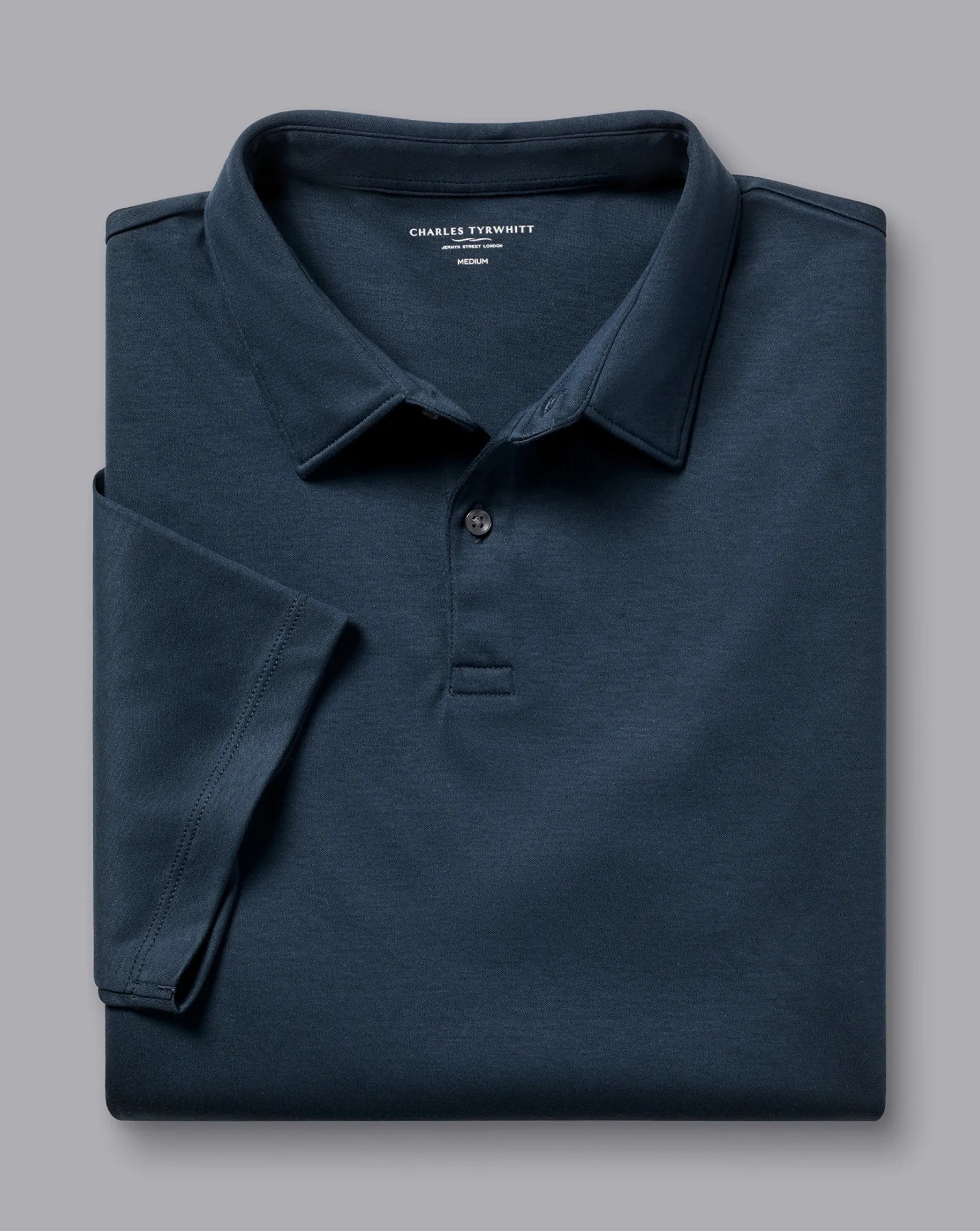 Blue Shirts|Blue<Charles Tyrwhitt Smart Jersey Polo - Petrol Blue