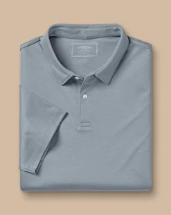 Smart polos|Grey<Charles Tyrwhitt Smart Jersey Polo - Silver