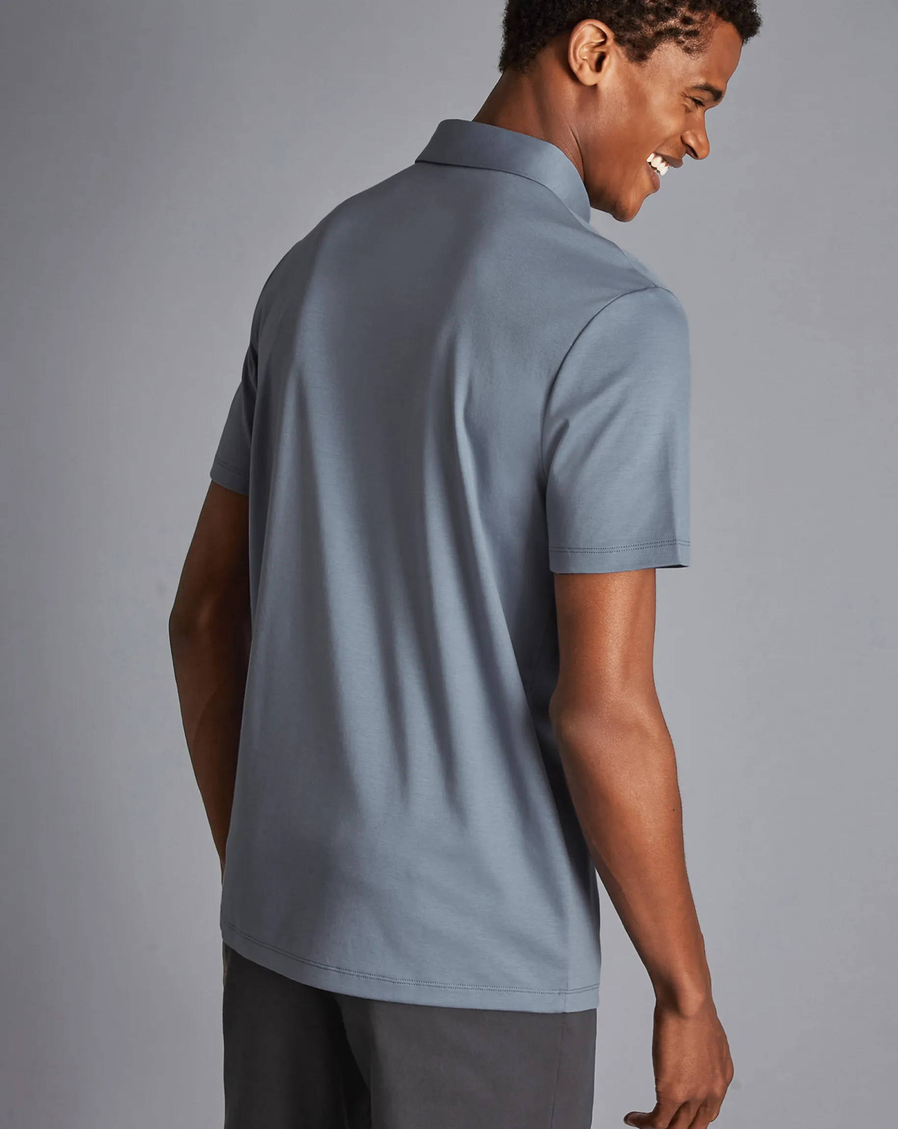 Blue Shirts|Smart polos<Charles Tyrwhitt Smart Jersey Polo - Steel Blue