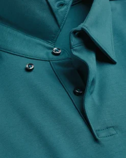 Smart polos|green<Charles Tyrwhitt Smart Jersey Polo - Green Teal