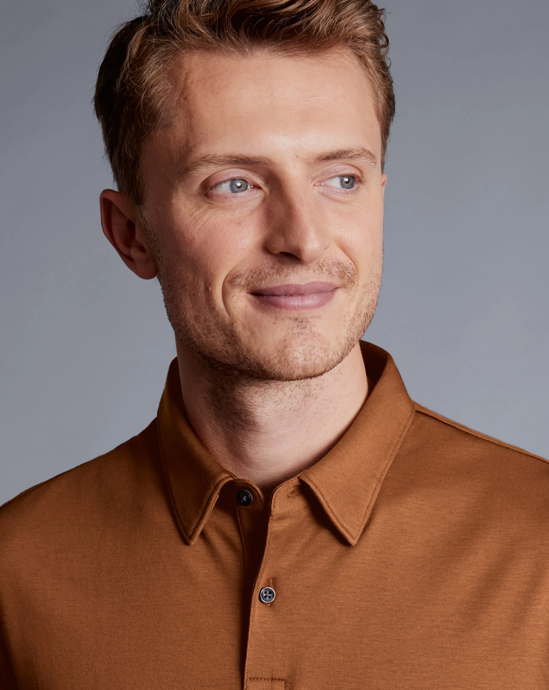 Shirt Sale|Polos<Charles Tyrwhitt Smart Jersey Polo - Toffee