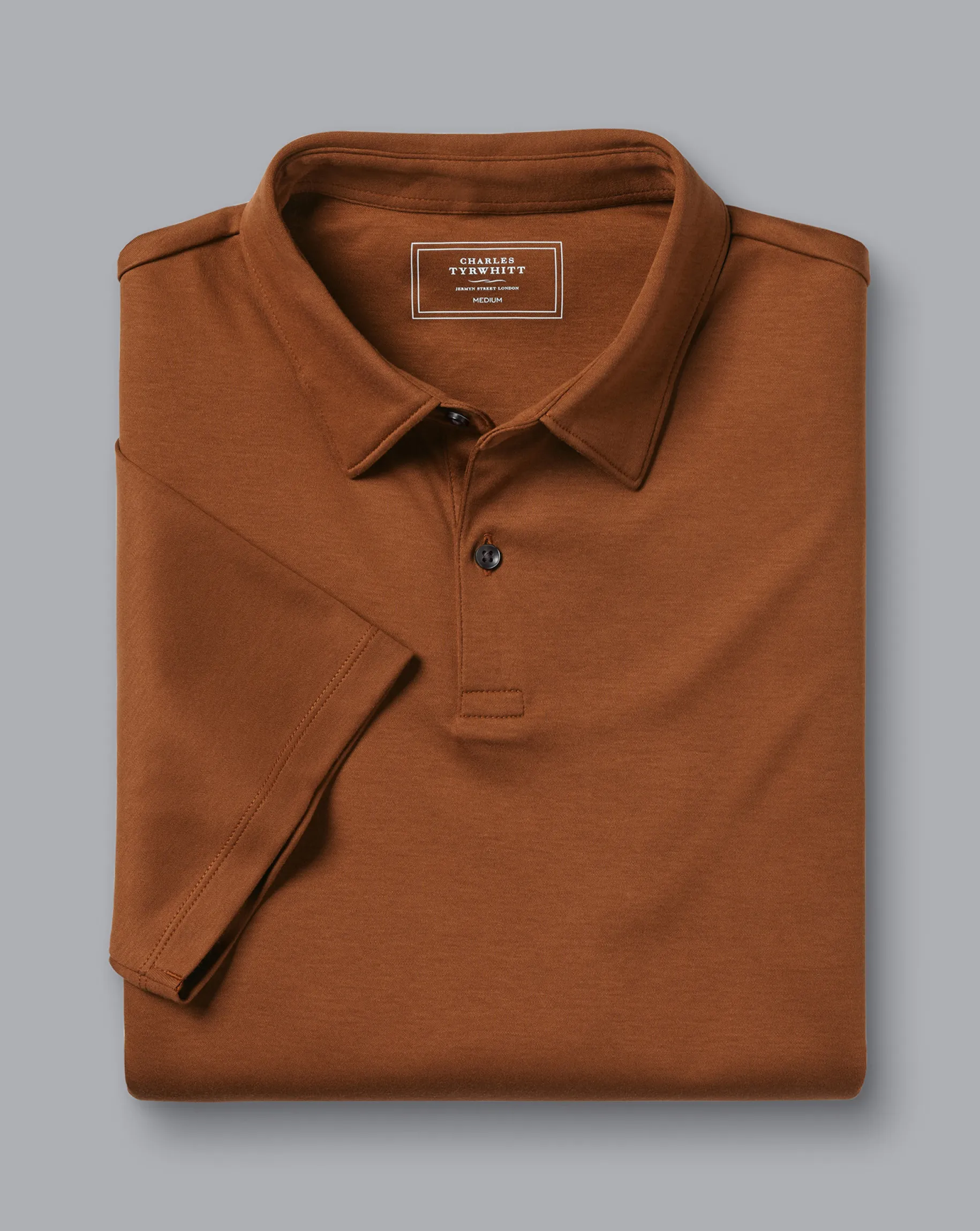 Shirt Sale|Polos<Charles Tyrwhitt Smart Jersey Polo - Toffee