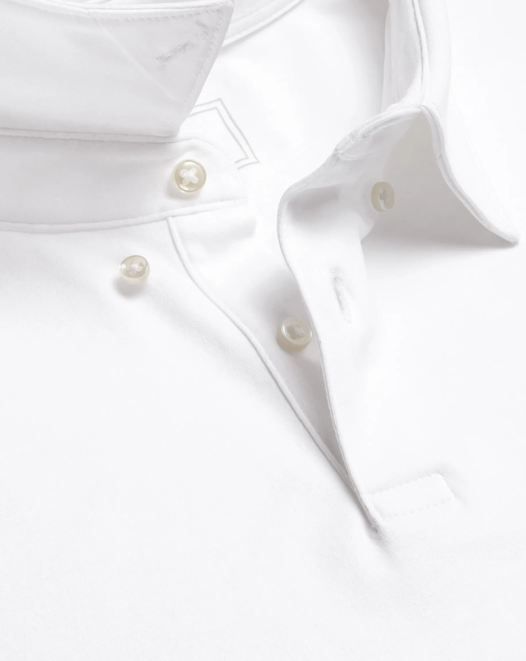Polos|White<Charles Tyrwhitt Smart Jersey Polo - White