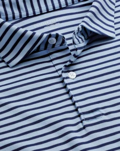Blue Shirts|Smart polos<Charles Tyrwhitt Smart Jersey Stripe Polo - Blue Sky