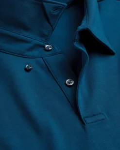 Blue Shirts|Smart polos<Charles Tyrwhitt Smart Long Sleeve Jersey Polo - Blue Turquoise