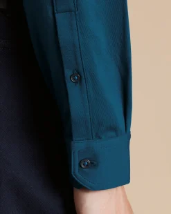 Blue Shirts|Smart polos<Charles Tyrwhitt Smart Long Sleeve Jersey Polo - Blue Turquoise