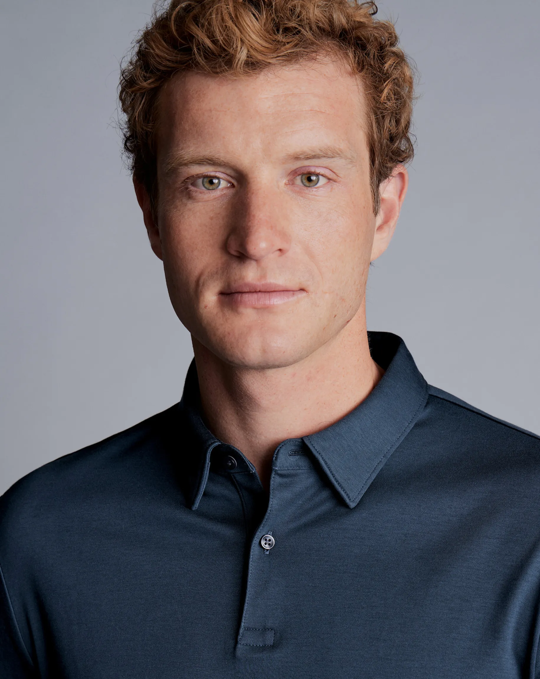Blue Shirts|Long Sleeve polos<Charles Tyrwhitt Smart Long Sleeve Jersey Polo - Petrol Blue