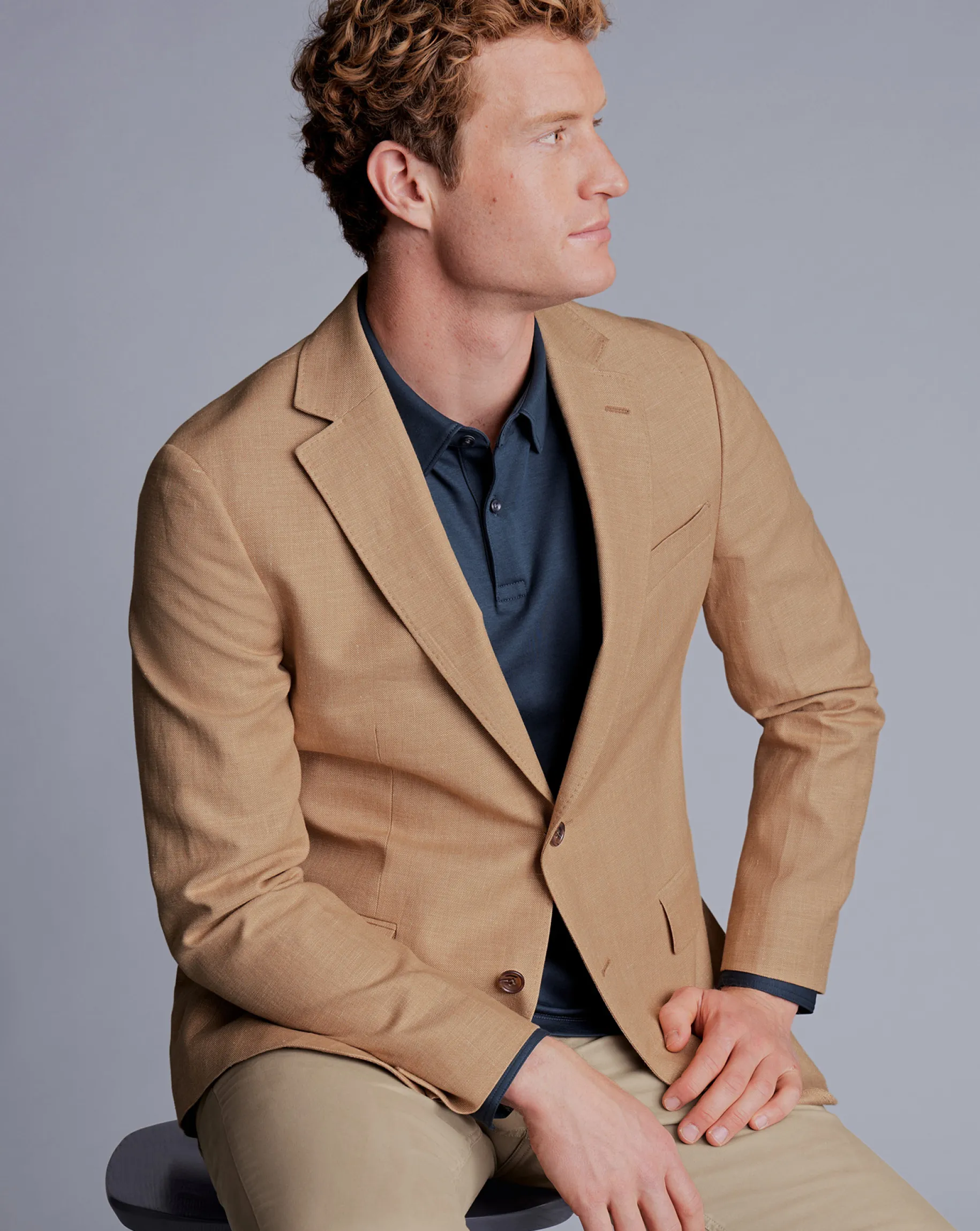 Blue Shirts|Long Sleeve polos<Charles Tyrwhitt Smart Long Sleeve Jersey Polo - Petrol Blue