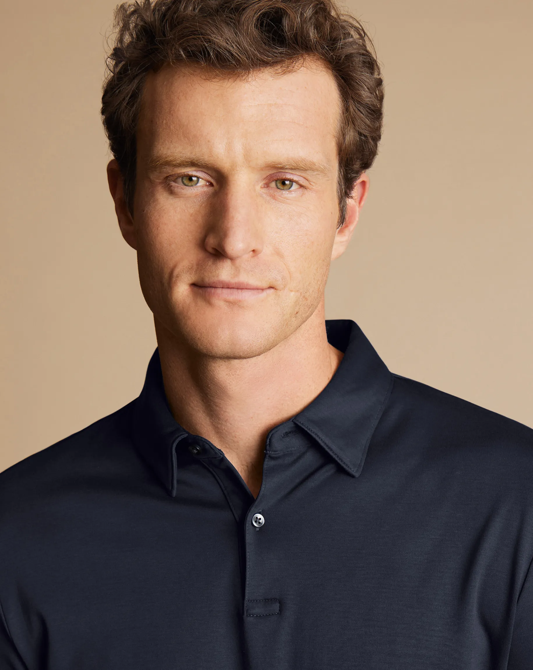 Blue Shirts|Smart polos<Charles Tyrwhitt Smart Long Sleeve Jersey Polo - Navy