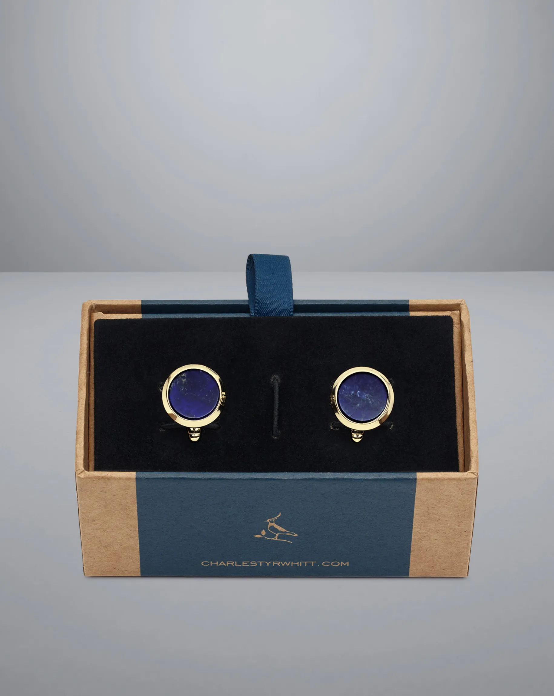 Cufflinks|Evening Accessories<Charles Tyrwhitt Sodalite Luxury Cufflinks - Gold