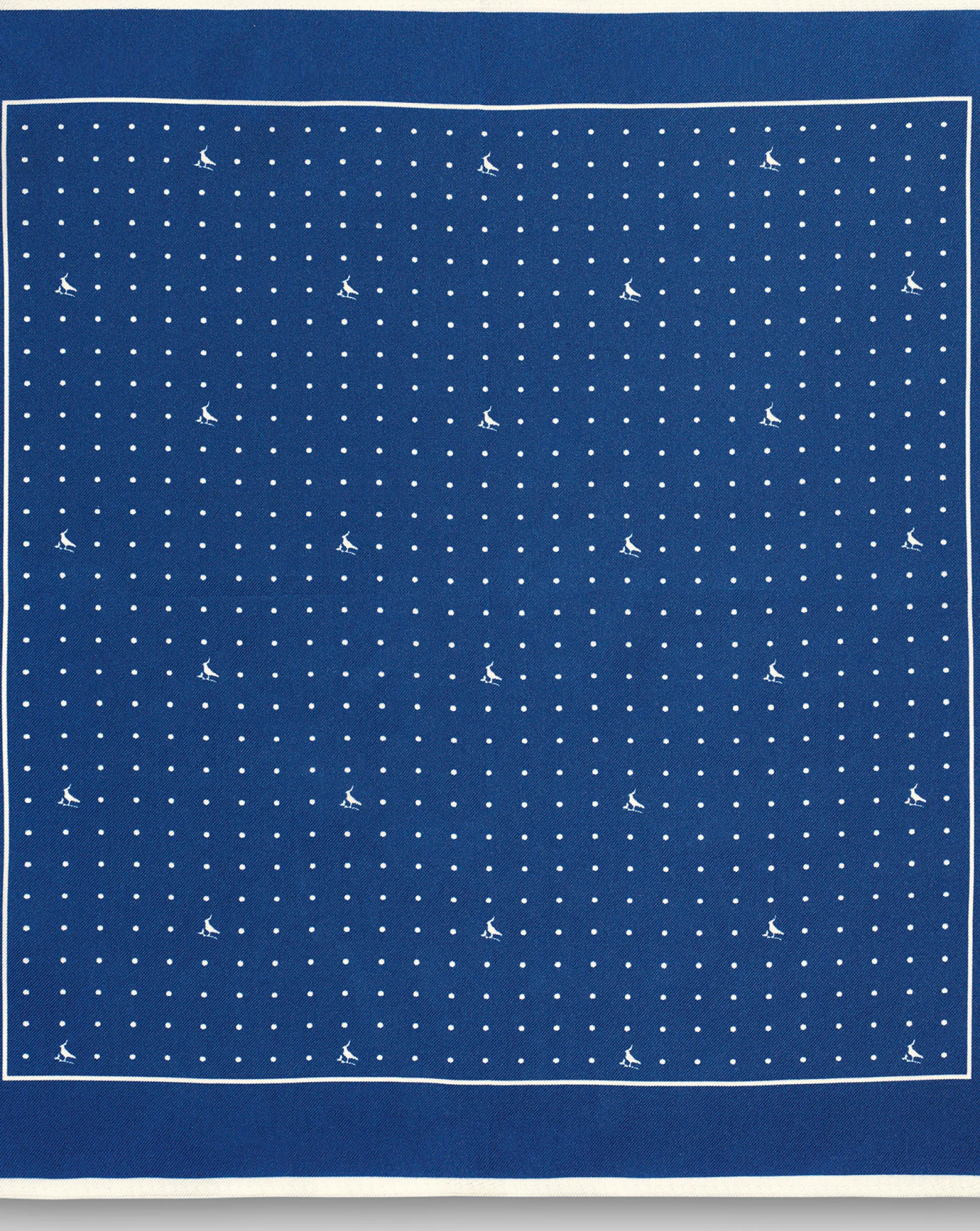 Accessories<Charles Tyrwhitt Spot Print Silk Pocket Square - & White Cobalt Blue
