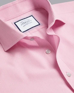 Shirt Sale|Dress Shirts<Charles Tyrwhitt Spread Collar Non-Iron Bengal Stripe Shirt - Pink