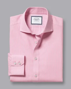 Shirt Sale|Dress Shirts<Charles Tyrwhitt Spread Collar Non-Iron Bengal Stripe Shirt - Pink
