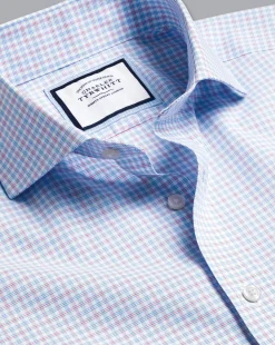 Shirt Sale|Dress Shirts<Charles Tyrwhitt Spread Collar Non-Iron Check Shirt - Bright Pink
