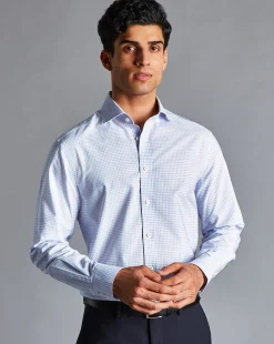 Shirt Sale|Dress Shirts<Charles Tyrwhitt Spread Collar Non-Iron Check Shirt - Bright Pink