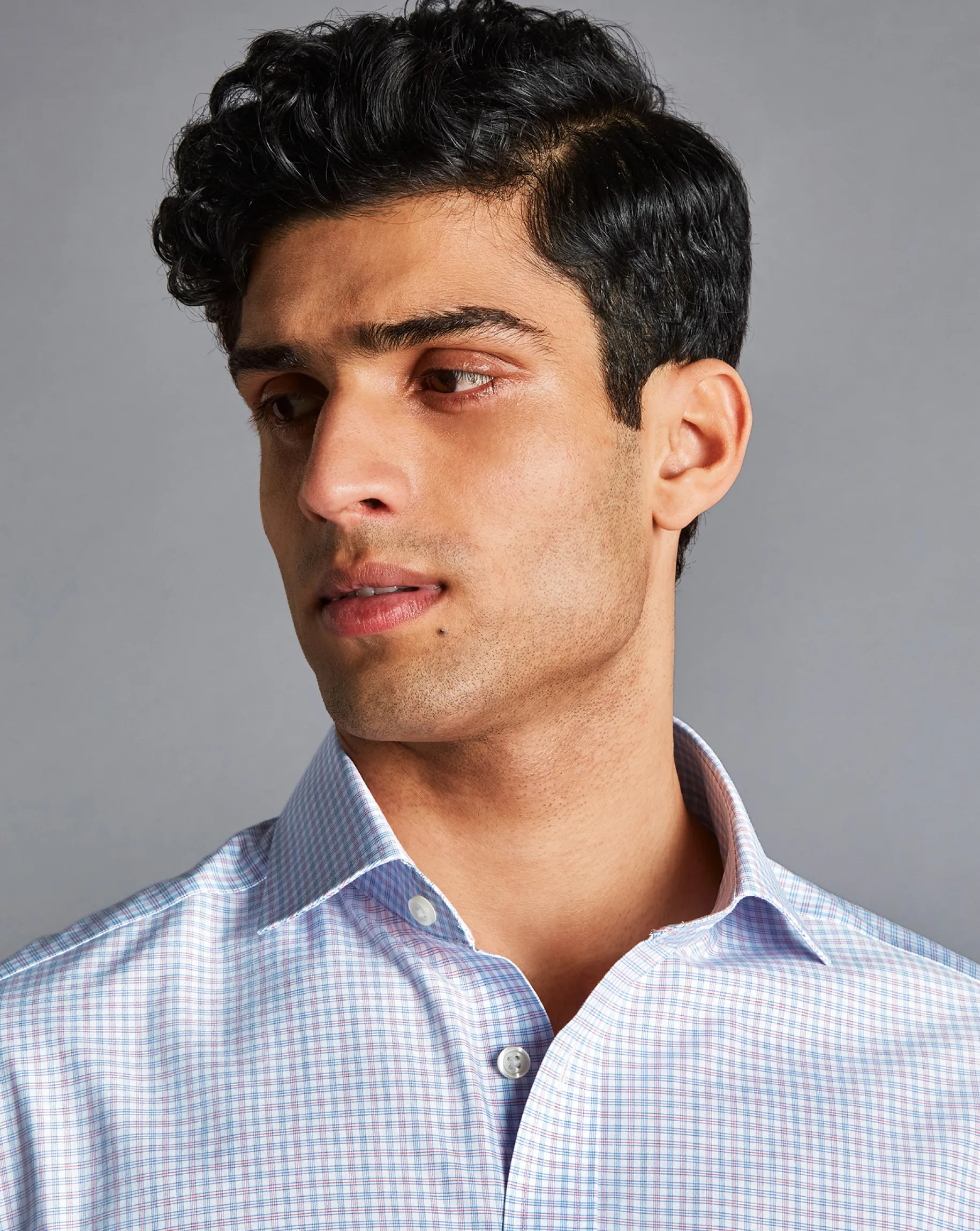 Shirt Sale|Dress Shirts<Charles Tyrwhitt Spread Collar Non-Iron Check Shirt - Bright Pink