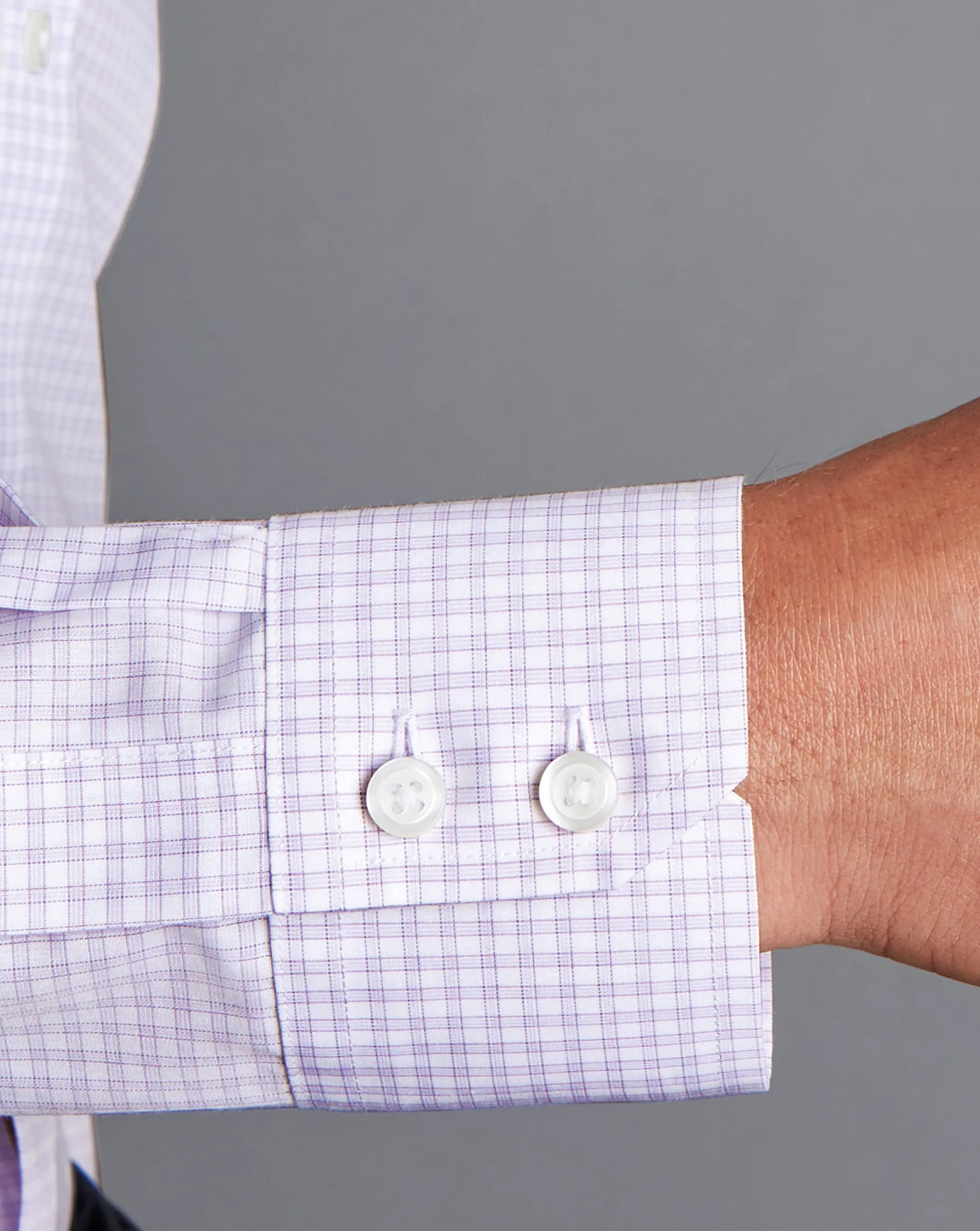 Shirt Sale|Dress Shirts<Charles Tyrwhitt Spread Collar Non-Iron Check Shirt - Purple Violet