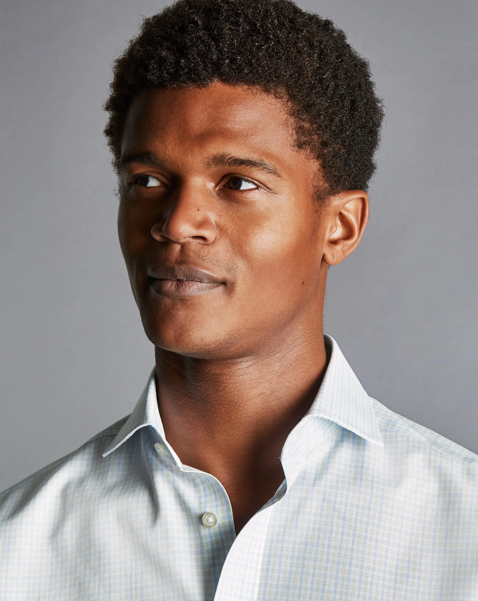 Shirt Sale|Dress Shirts<Charles Tyrwhitt Spread Collar Non-Iron Check Shirt - Lemon Lemon Yellow
