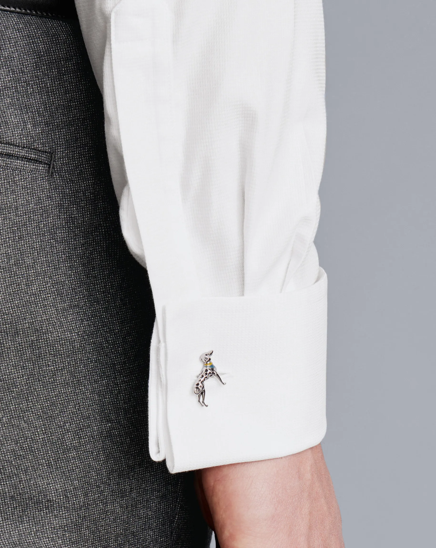 Business Casual Shirts|Dress Shirts<Charles Tyrwhitt Spread Collar Non-Iron Clifton Weave Shirt - White