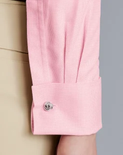 Shirt Sale|Dress Shirts<Charles Tyrwhitt Spread Collar Non-Iron Clifton Weave Shirt - Pink