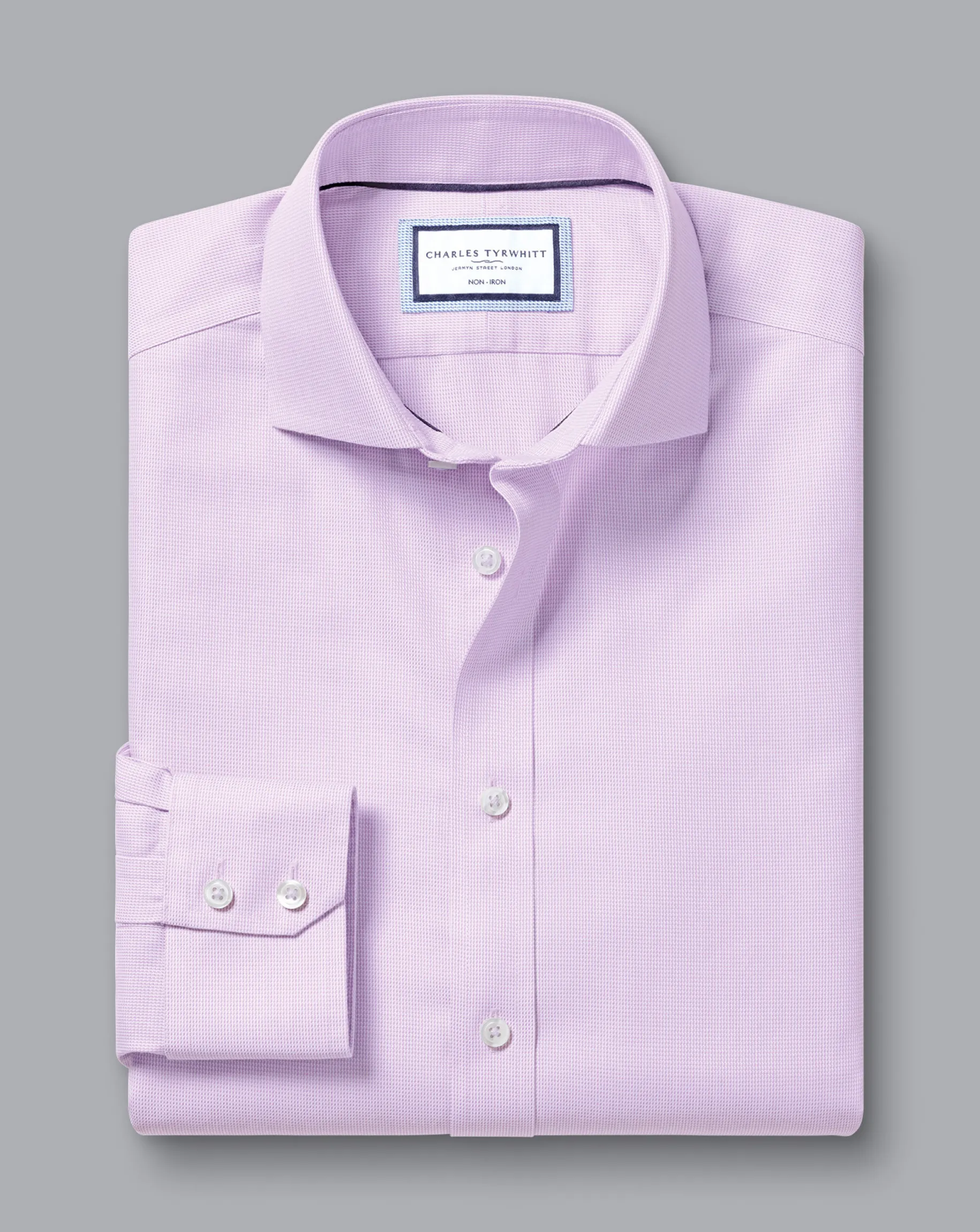 Shirt Sale|Dress Shirts<Charles Tyrwhitt Spread Collar Non-Iron Clifton Weave Shirt - Purple Lilac