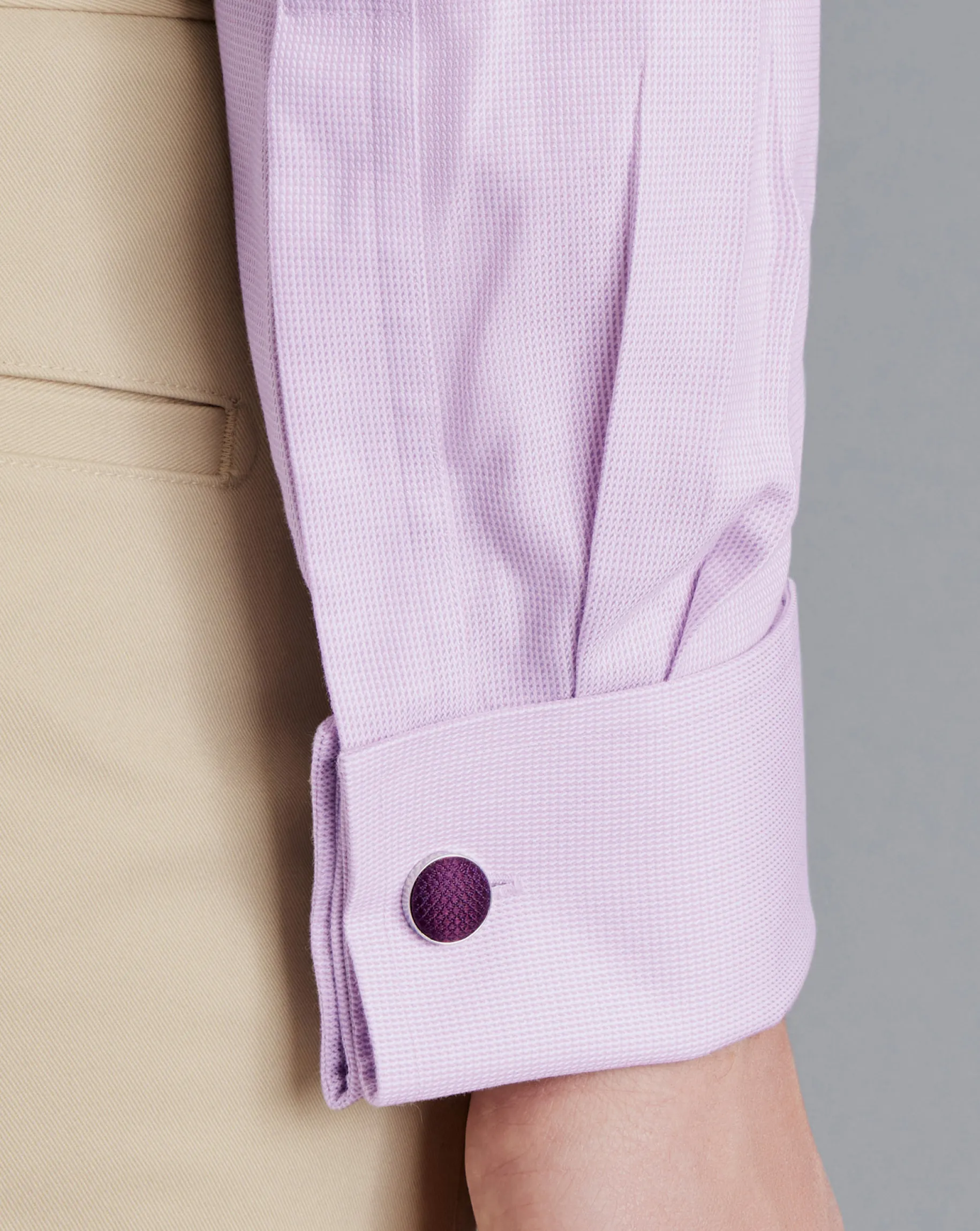 Shirt Sale|Dress Shirts<Charles Tyrwhitt Spread Collar Non-Iron Clifton Weave Shirt - Purple Lilac
