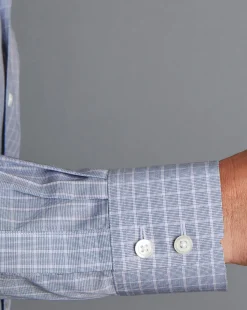 Shirt Sale|Dress Shirts<Charles Tyrwhitt Spread Collar Non-Iron Fine Check Shirt - Petrol Blue