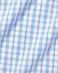 Shirt Sale|Dress Shirts<Charles Tyrwhitt Spread Collar Non-Iron Graph Check Cutaway Shirt - Blue Royal