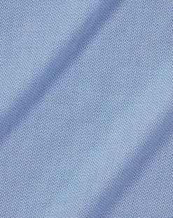 Shirt Sale|Dress Shirts<Charles Tyrwhitt Spread Collar Non-Iron Henley Weave Shirt - Ocean Blue