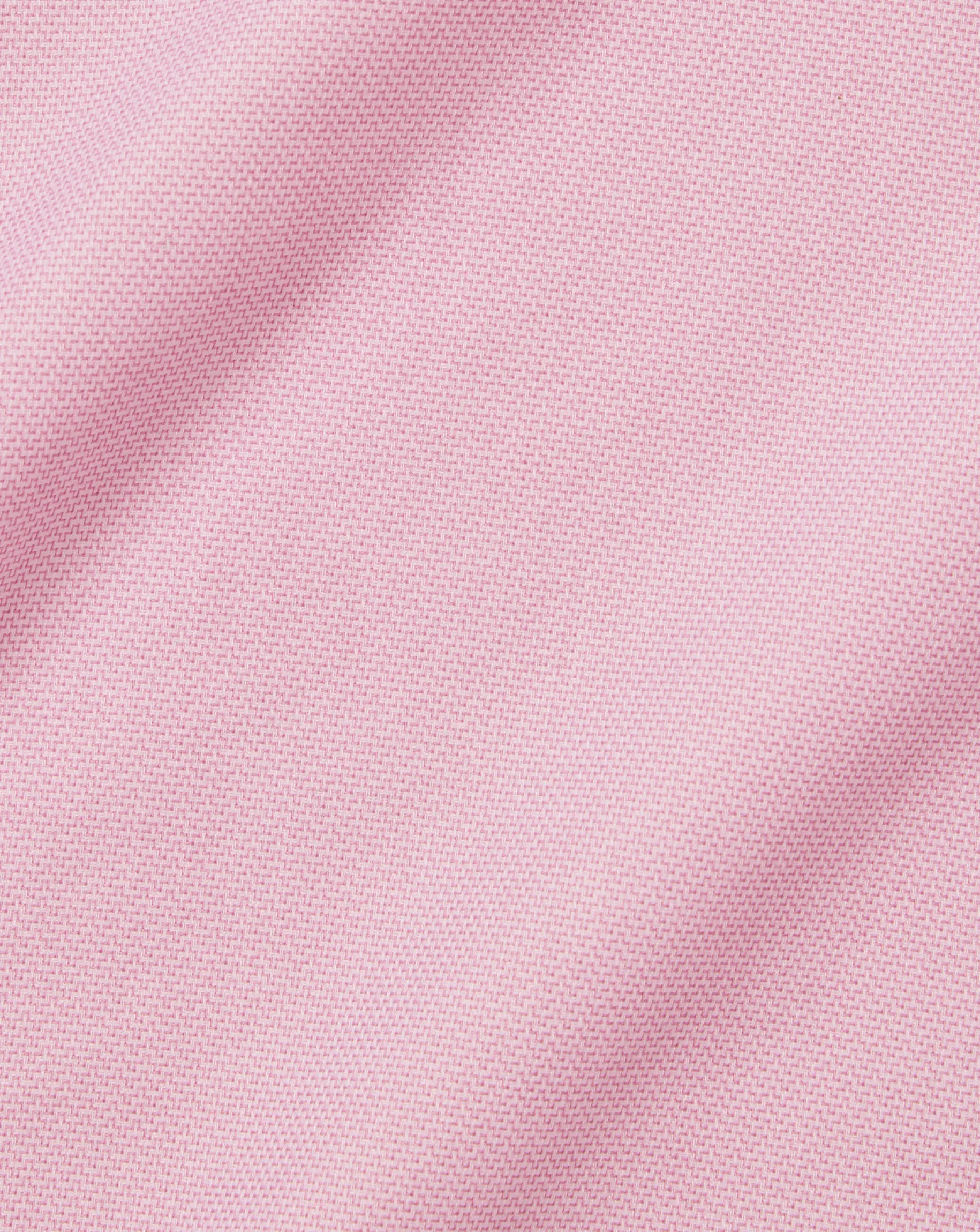 Dress Shirts|M<Charles Tyrwhitt Spread Collar Non-Iron Henley Weave Shirt - Pink