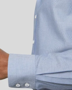 Shirt Sale|Dress Shirts<Charles Tyrwhitt Spread Collar Non-Iron Ludgate Weave Shirt - Blue