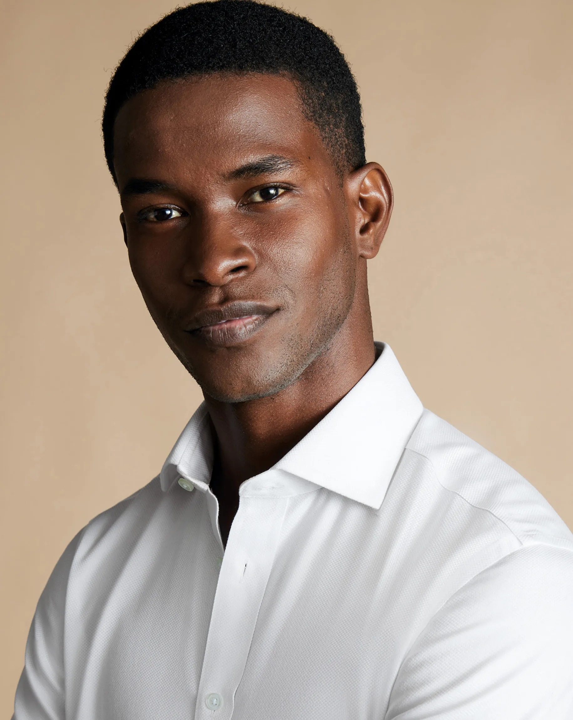 Business Casual Shirts|Dress Shirts<Charles Tyrwhitt Spread Collar Non-Iron Mayfair Weave Shirt - White