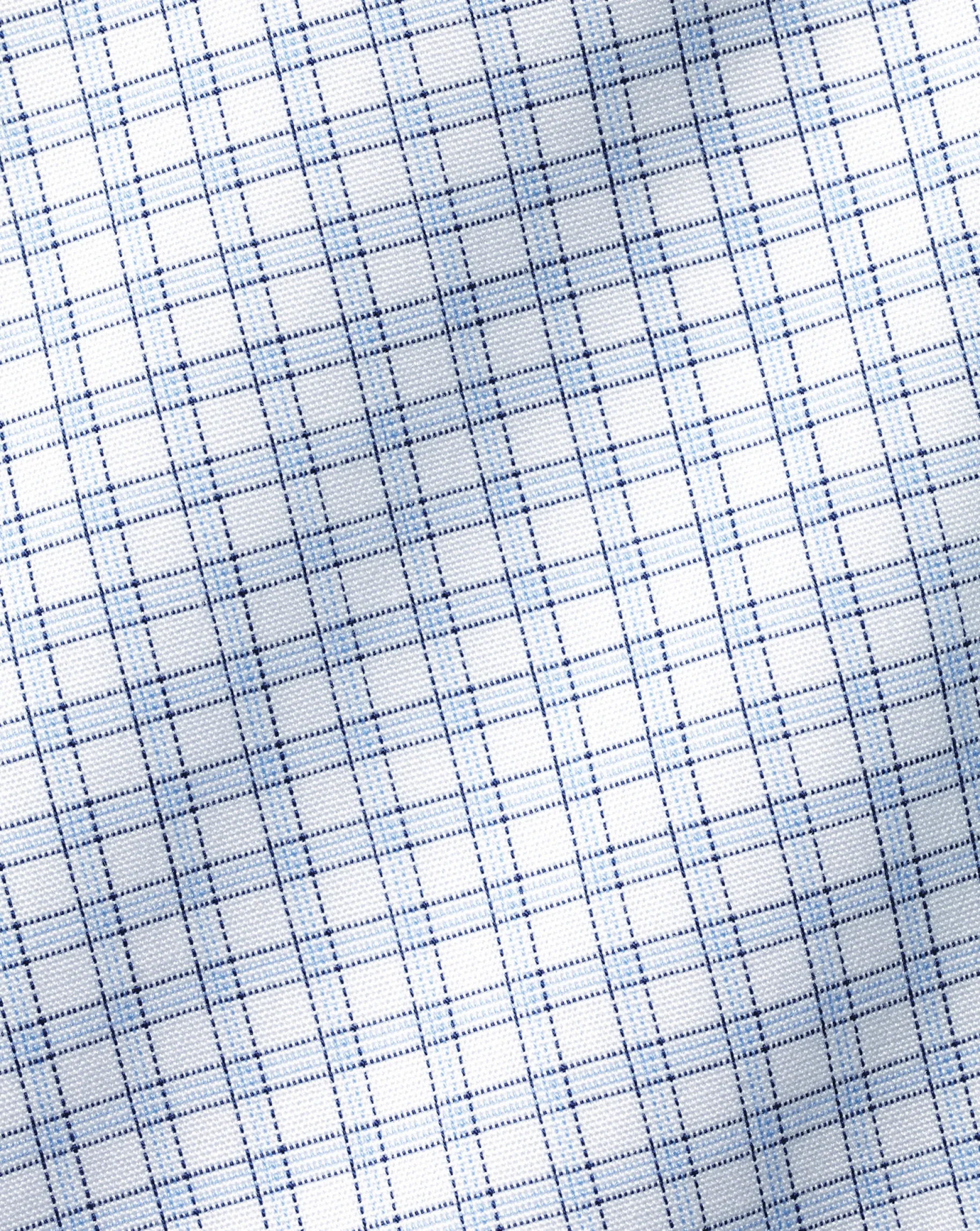 Shirt Sale|Dress Shirts<Charles Tyrwhitt Spread Collar Non-Iron Poplin Fine Check Shirt - Blue Sky