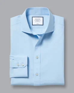 Dress Shirts|Blue Shirts<Charles Tyrwhitt Spread Collar Non-Iron Poplin Shirt - Blue Sky