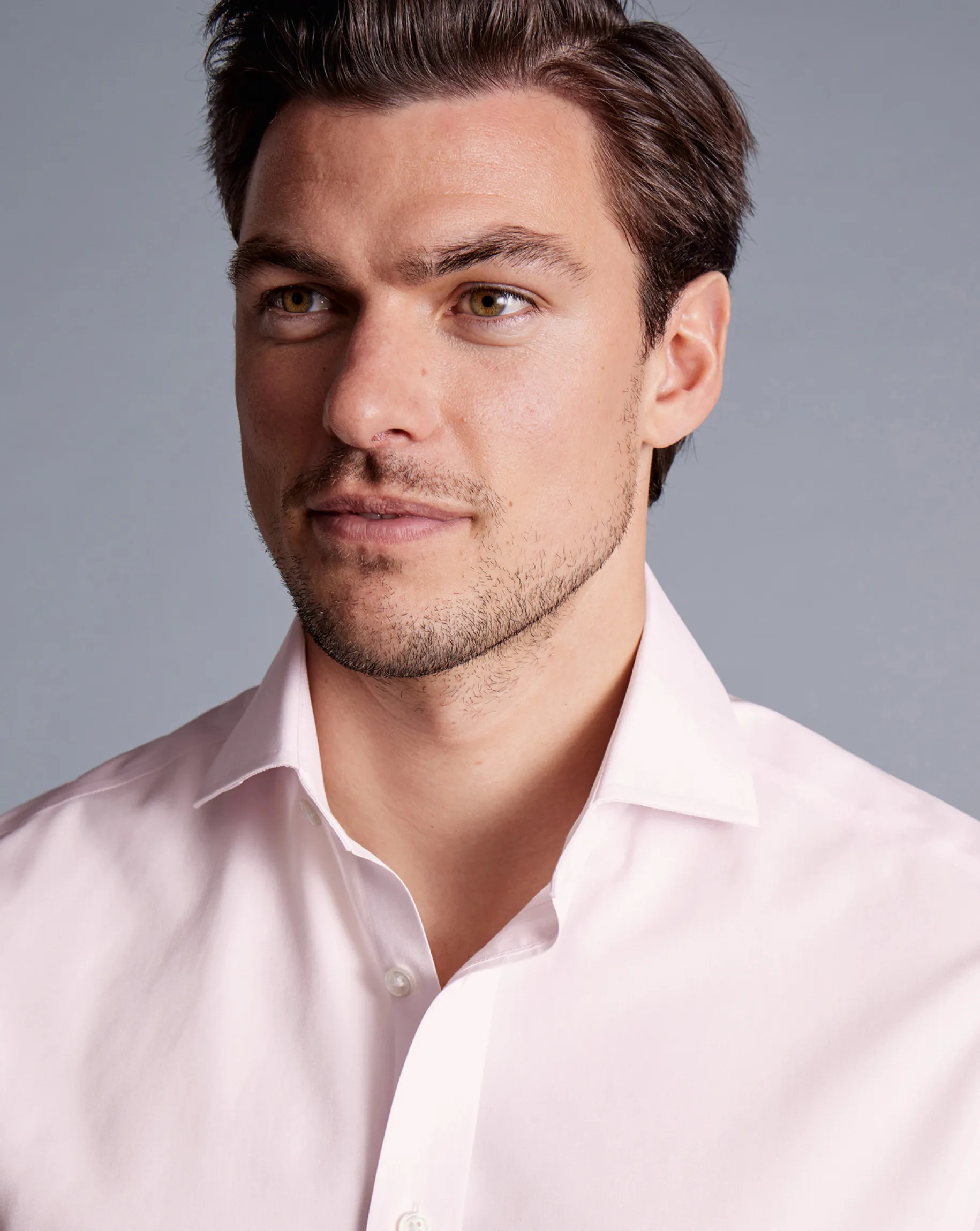 Shirt Sale|Dress Shirts<Charles Tyrwhitt Spread Collar Non-Iron Poplin Shirt - Light Pink