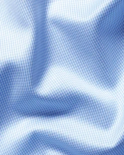 Dress Shirts|Blue Shirts<Charles Tyrwhitt Spread Collar Non-Iron Puppytooth Shirt - Blue Sky
