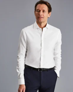Shirt Sale|Dress Shirts<Charles Tyrwhitt Spread Collar Non-Iron Regent Weave Shirt - White