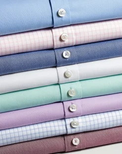 Shirt Sale|Dress Shirts<Charles Tyrwhitt Spread Collar Non-Iron Regent Weave Check Shirt - Pink