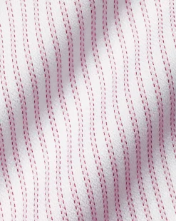 Shirt Sale|Dress Shirts<Charles Tyrwhitt Spread collar Non-Iron Richmond Weave Stripe Shirt - Light Pink