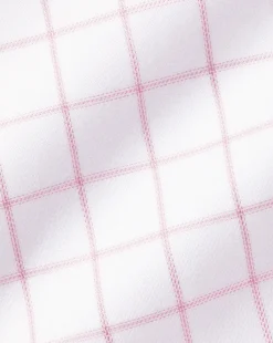 Shirt Sale|Dress Shirts<Charles Tyrwhitt Spread Collar Non-Iron Twill Grid Check Shirt - Pink