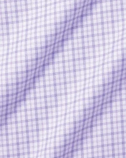 Shirt Sale|Dress Shirts<Charles Tyrwhitt Spread Collar Non-Iron Twill Windowpane Check Shirt - Purple Lilac
