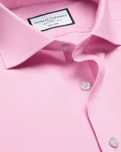 Dress Shirts|Pink Shirts<Charles Tyrwhitt Spread Collar Non-Iron Twill Shirt - Pink